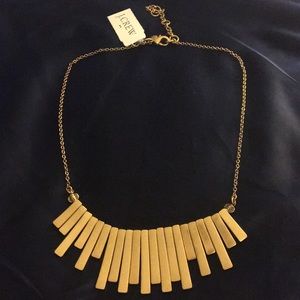 NWT J. Crew Factory Gold Tiers Statement Necklace